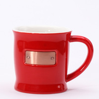 SWT Logo en cuivre personnalisé Souvenir nouveau Design logo personnalisé tasse à thé en céramique de café avec poignée