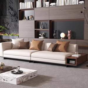 Sofá Seccional <span class=keywords><strong>de</strong></span> <span class=keywords><strong>cuero</strong></span> moderno en forma <span class=keywords><strong>de</strong></span> L sofá <span class=keywords><strong>de</strong></span> esquina <span class=keywords><strong>de</strong></span> sala <span class=keywords><strong>de</strong></span> estar <span class=keywords><strong>de</strong></span> lujo cómodo tapizado hogar Villa sofá conjunto <span class=keywords><strong>de</strong></span> muebles - Product Image 4