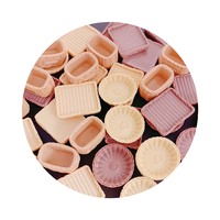 100 pièces DIY Miniature Maison de poupée Panier à pain de simulation Petit plateau en bambou Modèle pour accessoires de décoration de jardin féerique et de poupées