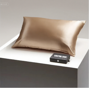 Funda de Almohada de Seda Natural con Logotipo Bordado Personalizado en Caja de Regalo de Lujo, Funda de Almohada 100% Seda de Morera <span class=keywords><strong>Pura</strong></span> al por Mayor, Seda de 22 Momme - Product Image 1