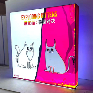 Fondo de fondo de caja de luz <span class=keywords><strong>Led</strong></span> de tela de tensión personalizada Exposición de Feria Comercial de red de tracción Modular portátil - Product Image 2