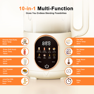 10 Trong 1 50Oz Hạt Sữa Nhà Sản Xuất Tự Động Nhà Máy Dựa Sữa Nhà Sản Xuất Chậm Trễ Bắt Đầu Đun Nước Giữ Ấm Tự Động Làm Sạch Forjuice Sữa Đậu Nành - Product Image 3