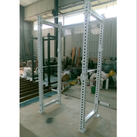 Rack de Sentadillas Comercial de Metal con Marco Completo para Gimnasio en Casa, Soporte Múltiple para Poleas, Barra de Dominadas, Barra de Levantamiento de Pesas, Carga Máxima de 350 KG, para Ejercicios con Peso Corporal