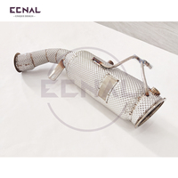 Ecnal pour Audi A4 Allroad A5 B9.5 – Downpipe d'échappement droit en acier inoxydable avec isolateur pour filtre à particules (OPF)