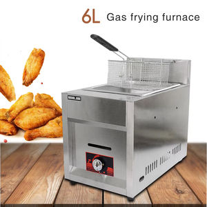 XEOLEO Commercial bonne qualité 6L Mini friteuse à gaz en acier inoxydable <span class=keywords><strong>Portable</strong></span> multifonction rue magasin d'alimentation friteuse - Product Image 3