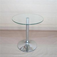 Table élégante avec panneaux en verre trempé, design circulaire en verre trempé pour tables, plateau de table rond en verre trempé de 60 pouces