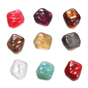 Acrylic Irregular Flat Stones For Bracelet Making 10mm Multicolor Loose <b>Beads</b> DIY Jewelry Accessories - Product Image 4