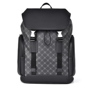 Men's Laptop Backpack 16-Inch Waterproof Geometric Print Casual Business Travel <b>Bag</b> Unisex 20-35L Capacity - Product Image 5