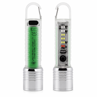 Senter Gantungan Kunci Isi Ulang Mini Torch Keyring Zoom Torch Light Senter LED Hijau COB Lampu Darurat