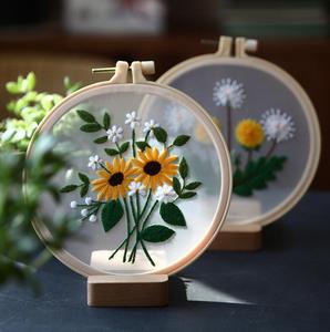 Embroidery Kit Beginner Cross Stitch Kit for Adult DIY Handmade Craft Pattern Needlework Fabric Embroidery Thread and Needles