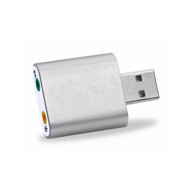 OEM Premium External Aluminum Alloy USB Interface Sound Card 7.1 Channel Audio Interface Input Sound Card