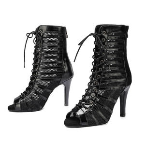 Chaussures de <span class=keywords><strong>danse</strong></span> jazz européennes et américaines à talons hauts et bout ouvert, respirantes et confortables, sexy, pour l'entraînement de <span class=keywords><strong>danse</strong></span> - Product Image 5
