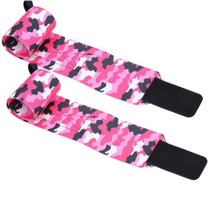 Bandes de maintien élastiques respirantes à motif camouflage pour poignets, avec boucle pour le pouce, pour haltérophilie et entraînement (paire) - Product Image 1