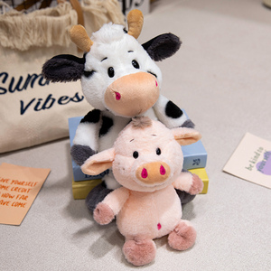 Haute qualité cochon et vache jouets en peluche mignon Animal <span class=keywords><strong>ferme</strong></span> ours en peluche vente chaude couette pour les filles fabriqué à partir de tissu de feutre de coton - Product Image 6