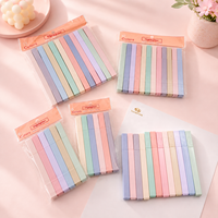 Ensemble de surligneurs pastel à corps carré, pointe biseautée, marqueurs aux couleurs douces, nuances macaron assorties, logo personnalisé, fournitures scolaires