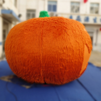 Modèle gonflable géant Jack O'Lantern en peluche, durable, pour décoration de fête d'Halloween en extérieur, avec ventilateur intégré, pour expositions de carnaval, 10-12 pieds