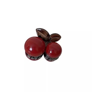 Nouvelle pince à cheveux rouge en strass cerise pour femme, collection 2026, pince à frange mignonne style princesse - Product Image 6