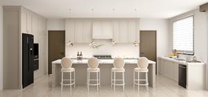 Gabinetes de Cocina Clásicos de Madera Maciza Estilo Shaker Blanco con Laca para Cocina en Forma de I - Product Image 4