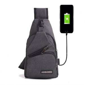 Men <b>Back</b> <b>Pack</b> Chest <b>Pack</b> Single Rucksack England Chest Bags Shoulder Cross Body Bag External USB Charger Backpack <b>Boys</b> - Product Image 5