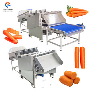 Machine commerciale de découpe de têtes et de queues de carottes 1000 kg/h, ligne de découpe et de finition des extrémités de carottes et de radis pour usine de transformation - Product Image 1
