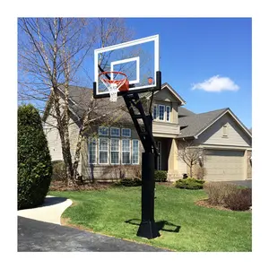 كرة السلة هوب في الأرض أجهزة لياقة بدنية للاستخدام الخارجي 3.05m قابل للتعديل نظام كرة السلة