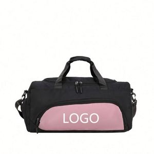 Sac de sport en polyester imperméable grande capacité avec logo personnalisé Fermeture éclair et fermoir Unisexe Sac de voyage léger - Product Image 5