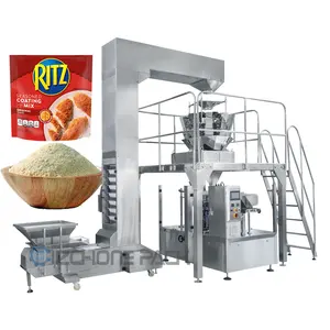 Máquina de embalagem pré-montada, multifuncional 2kg 1kg cacao amêndoa trigo farinha automática rotativa para preenchimento de pó