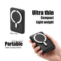 Batterie externe magnétique ultra-mince 5000 mAh, charge rapide PD 20W, chargeur de téléphone portable fin et portable, moule privé ODM OEM W6-5000