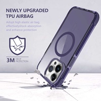 WOWCASE Vente à Chaud Coloré 2.0mm PC Fond de panier TPE Pare-chocs Sans Fil Charge Magnétique Téléphone Cas Pour iPhone 15 Ultra 15 pro max