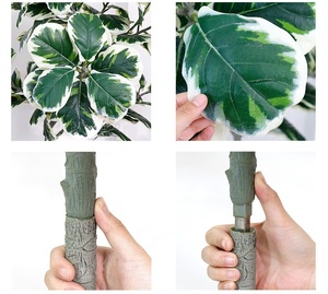 Árbol Artificial de Ficus Lyrata de Alta Gama <span class=keywords><strong>BF</strong></span>, Planta Artificial en Maceta Grande para Decoración de Bodas, Hogares y Centros Comerciales - Product Image 2