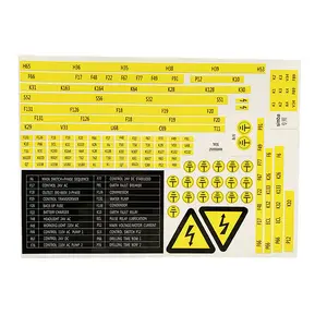 Étiquette PP résistante au feu, panneau multifonctionnel, étiquette en polycarbonate lexan, indication de tension, étiquette d'avertissement