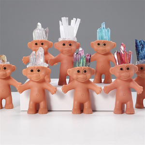 ตุ๊กตาคลัสเตอร์คริสตัลธรรมชาติคริสตัลน่ารักสำหรับงานฝีมืออเมทิสต์ออร่าควอตซ์ - Product Image 3