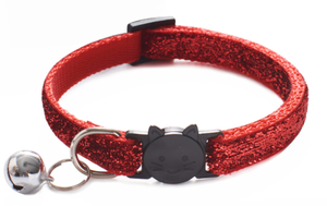 بلينغ الفاخرة الرخيصة النايلون لينة الانفصال سلامة مشبك مع جرس القط هريرة طوق قلادة - Product Image 3