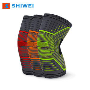 Shiwei <b>Knee</b> <b>Support</b> <b>Brace</b> 3D Knitted Nylon Breathable Sweat-Wicking For Football Unisex Sprain Protection - Product Image 5