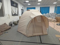 Nouvelle conception de tente dôme gonflable à double couche, quatre saisons, une chambre, tente familiale d'extérieur, tissu en toile, imperméabilisation 2000-3000 mm