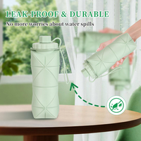 600ml course randonnée Camping Sport pliable flacon souple Silicone pliant bouteille d'eau gobelet