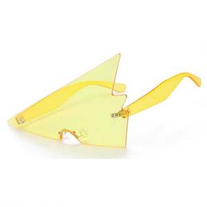 Gafas de Sol Triangulares Extra Grandes, Rosadas, sin Montura, Estilo Vintage, Personalizadas al por Mayor para Mujer - Product Image 6