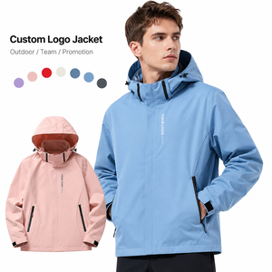 Chaqueta de senderismo premium para hombre, impermeable, transpirable, cortavientos, abrigo para exteriores con logotipo personalizado para viajes y deportes - Product Image 1