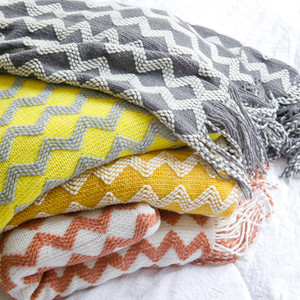 Coperta Moderna Coreana Semplice Bohémien 100% Acrilico Design Geometrico Morbida Grande Formato King Size Stile Visone - Product Image 5