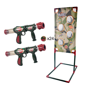 2人用セットソフトフォームボールガンポッパーおもちゃ子供用シューティングゲームフォームエアソフトプラスチックガン - Product Image 1