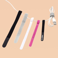 Attache-câble auto-agrippante en nylon réutilisable, résistante à la chaleur, avec logo personnalisé de haute qualité, pour câbles