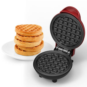 4 дюйма красный двойной антипригарным поверхности закуски обед завтрак приготовления картофельных оладий Paninis вафельница для вафель - Product Image 3