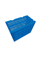 Panier de rangement pliable en plastique en maille ventilée, boîte pliable, caisse pliable en plastique