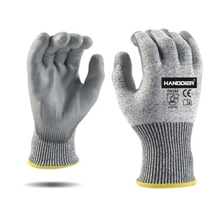 <b>Touch</b> <b>Screen</b> CE EN388 HPPE Shell PU Dipped Level 5 Work Protection Anti Cut <b>Gloves</b> Hand Protection Cut Resistant Work <b>Gloves</b> - Product Image 4