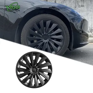 Custom car hub cap exterior accessories matte 18inch black covers for 2024 highland model 3 wheels set caps tesla wheel cover