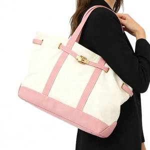 Bolsa de Mano de Lona de Algodón Ecológica y Natural para Mujer, sin Pedido Mínimo, Impermeable, Tipo Bolso de Viaje, de Lujo, con Bordado Abierto - Product Image 1