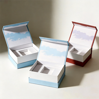 Boîtes en papier de luxe personnalisées avec logo imprimé à l'encre de soja haut de gamme, recyclables, pour emballage de flacons de parfum, design magnétique, avec plateau en EVA