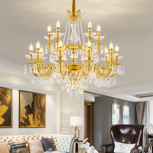 European Style Crystal Chandelier Multi Head E14 LED Round <b>Ceiling</b> <b>Light</b> For Living Room Bedroom Dining Room - Product Image 2