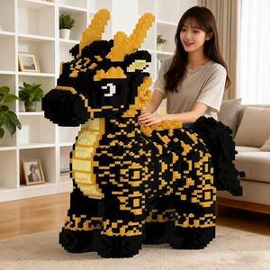 Blocchi da Costruzione Mascotte Cavallo del Nuovo Anno 2026, Puzzle Ornamentale Longma, Modello Assemblabile Fulong, Giocattolo Fai-da-Te, 40 Pezzi all'Ingrosso - Product Image 4