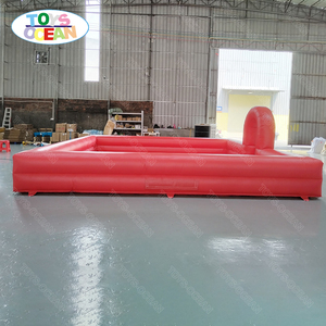 Piscine à <span class=keywords><strong>mousse</strong></span> gonflable rouge <span class=keywords><strong>de</strong></span> qualité commerciale avec entrée <span class=keywords><strong>en</strong></span> arche, portable, pour événements extérieurs et parcs d'attractions - Product Image 4